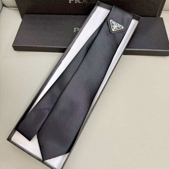 Prada Black Silk Tie - Picture 1 of 5